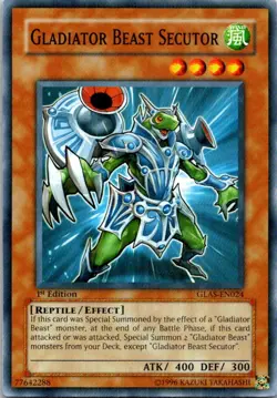 Gladiator Beast Secutor GLAS-EN024 Yu-Gi-Oh! 1st Edition Light Play - Image 1
