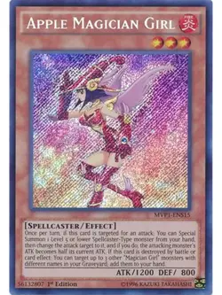 Apple Magician Girl Yu-Gi-Oh! MVP1-ENS15 1st Secret Rare - Image 1