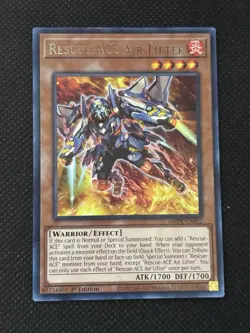 YuGiOh! - Rescue-ACE Air Lifter AMDE-EN002 Rare 1st Edition Near Mint - Image 1
