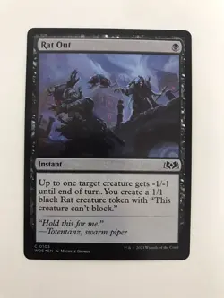 Rat Out Foil MTG Magic the Gathering Card NM Near Mint WOE - Image 1