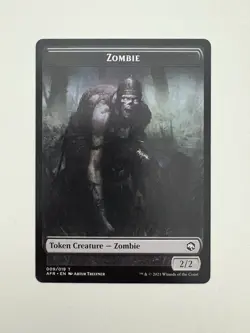 Rat / Zombie Token MTG Magic the Gathering Card NM Near Mint AFC - Image 2