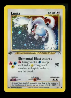 1st Edition Lugia 9/111 Neo Genesis 2000 Holo Rare WOTC Pokemon Card TCG - Image 1