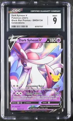 Dark Sylveon V SWSH134 Holo Black Star Promo Pokemon Card CGC Mint 9 - Image 1