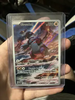 Pokemon Groudon Holo Card 199/182 Sv04: Paradox Rift 2023 Near Mint - Image 1