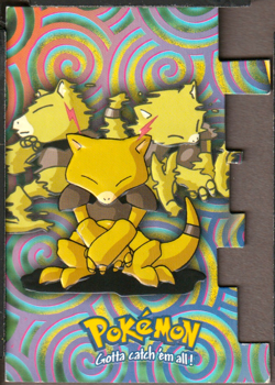 Pokemon TV Series 2 Topps - Die-Cut Embossed Chase Card #63 Abra EV7 - Image 1