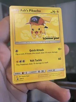 Ash's Pikachu - SM111 - Pokemon TCG Sun & Moon Promo Rare Card HP - Image 3