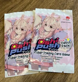 Oshi Push Pre Debut Pack X2 V Tuber Trading Card Game Anime Expo 2024 Exclusive - Image 1