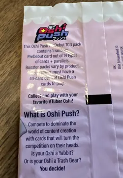 Oshi Push Pre Debut Pack X2 V Tuber Trading Card Game Anime Expo 2024 Exclusive - Image 5