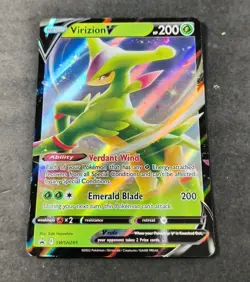 Pokemon Virizion V Black Star Promo Holo Card SWSH295 NM - Image 1