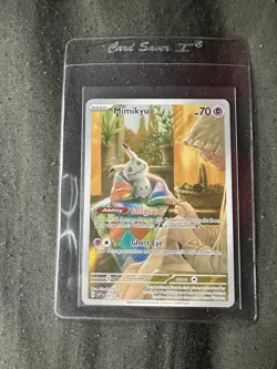 Mimikyu SVP 075 Full Art Black Star Promo Paldean Fates Pokemon Card NM - Image 1