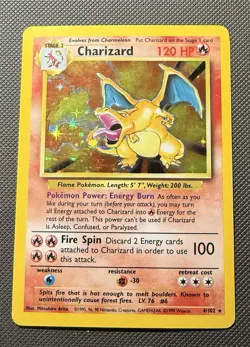 Charizard 4/102 Holo Rare Base Set 1999 WOTC Pokemon Card LP/MP Vintage OG - Image 1