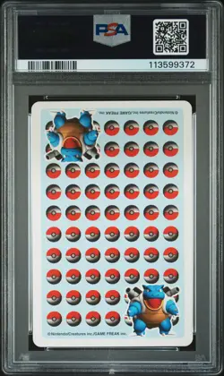 1998 POKEMON STADIUM BLUE VERSION PLAYING CARDS QUEEN OF SPADES WARTORTLE PSA 10 - Image 2