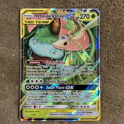 EX - Venusaur & Snivy GX - 1/236 - Cosmic Eclipse - Pokemon Card NM - Image 1