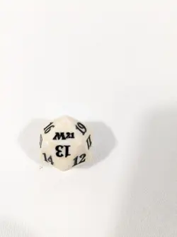 MTG d20 Spindown 20-sided Life Counter die dice Core Set 2021 M21 Magic 21 White - Image 1