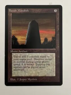 Magic the Gathering MTG Beta Basalt Monolith NM- (Beta Bob) - Image 1