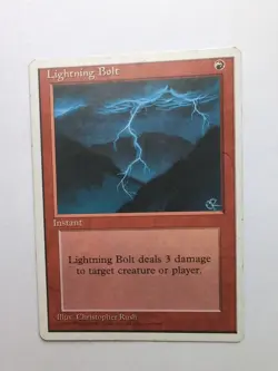 MTG Lightning Bolt MTG (4ED) Core Set 4th Edition Regular Common - Image 1