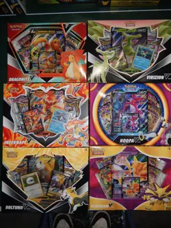 Pokemon LOT of 6 Promo Box V Sets OPEN BOX Complete NO PACKS - Image 1