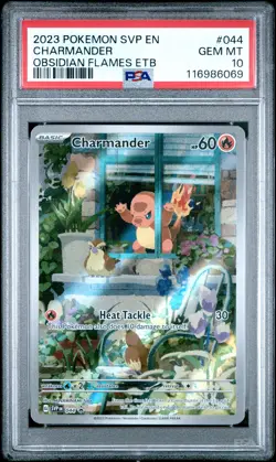 2023 POKEMON SVP EN-SV BLACK STAR PROMO #044 CHARMANDER PSA 10 - Image 1