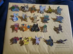 Lot of 21 Pokemon TCG Pokemon Enamel Pin Lot Charizard, M Venasaur, Zapdos Ect. - Image 1