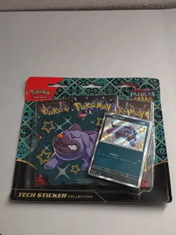 ⭐ Pokemon TCG Paldean Fates Tech Sticker Collection Maschiff Promo + 3 Booster P - Image 1