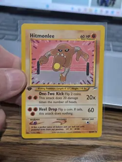Hitmonlee 42/105 [1st Edition] - Pokemon TCG Vintage Neo Destiny Nrmt To Mt - Image 1