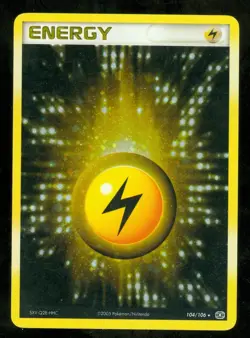 Pokemon LIGHTNING ENERGY 104/106 Emerald - RARE Rev Holo - NEAR MINT - Image 1