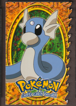 Black Logo Topps Pokemon First Movie Die Cut Mewtwo Strikes Back E10 Dratini - Image 1