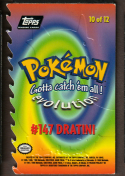 Black Logo Topps Pokemon First Movie Die Cut Mewtwo Strikes Back E10 Dratini - Image 2