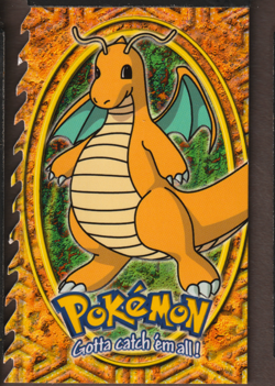 Black Logo Topps Pokemon First Movie Die Cut Mewtwo Strikes Back E12 Dragonite - Image 1
