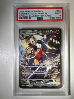 2025 POKEMON DRI SPECIAL ILLUSTRATION RARE #232 CYNTHIA'S GARCHOMP EX PSA 9 - Image 1