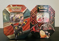 Pokemon Tin Bundle ~Paldean Fates Charizard & Umbreon~ NEW/FACTORY SEALED - Image 1