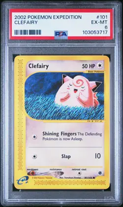 2002 POKEMON EXPEDITION #101 CLEFAIRY PSA 6 - Image 1