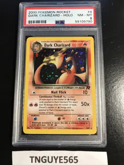 2000 Team Rocket Holo Dark Charizard #4 PSA 8 NM-MINT Pokemon WOTC New - Image 1