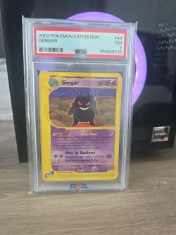 Pokemon TCG Gengar 2002 Pokemon Expedition PSA 7 - Image 1