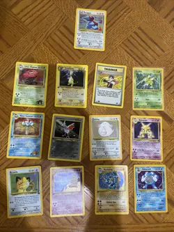 Lot Of 13 Pokemon Holo Cards 1st Ed Skarmory, Machamp, and More - Image 1