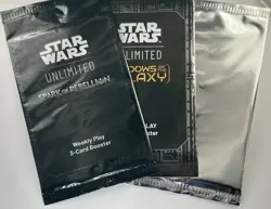 Star Wars Unlimited Lot of 3 - SOR/SHD/JTL Weekly Play 3-Card Booster - NEW SEAL - Image 1