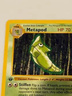 Shadowless 1st Edition Metapod Pokemon Card 1999 WOTC Base Set 54/102 - Image 2