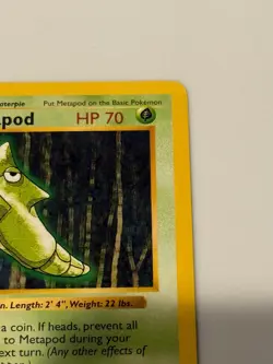 Shadowless 1st Edition Metapod Pokemon Card 1999 WOTC Base Set 54/102 - Image 3