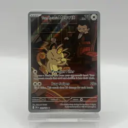 Pokemon TCG Destined Rivals Team Rockets Meowth Card 203/182 - Image 1