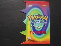 2000 Topps Pokemon Die Cut #EV1 of 12 #10 Caterpie Series 2 Chase Card - Image 2