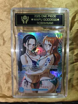 NICO ROBIN x NAMI One Piece Anime Waifu Goddess CUSTOM CARD Gold/Black label - Image 2