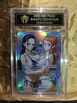 NICO ROBIN x NAMI One Piece Anime Waifu Goddess CUSTOM CARD Gold/Black label - Image 3