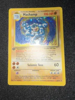 Machamp 1st Edition Holo Base Set Pokemon Card 8/102 one Owner - Image 4
