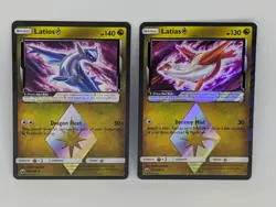 Pokemon Latias & Latios Holo Foil Celestial Storm Prism Star 2018 Cards - Image 1