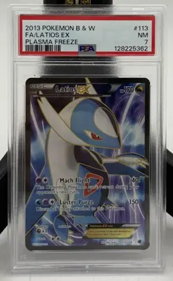 Pokemon Latios-EX TCG Plasma Freeze Holo Card 113/116 Full Art | PSA 7 - Image 1