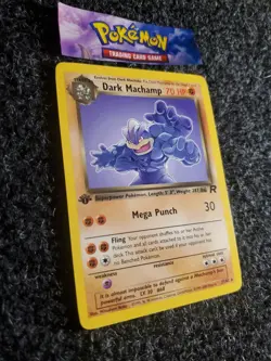 Dark Machamp 27/82 1st Edition Rare Team Rocket Pokemon Trading Card TCG - NM - Image 3