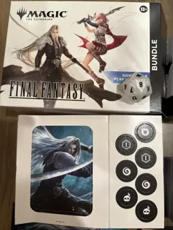 MTG Final Fantasy Empty Gift Bundle Box And Die Magic The Gathering - 100+ Cards - Image 2