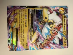 Pokemon TCG Ultra Rare Mega M Ampharos EX Holo Foil Card 28/98 Ancient Origins - Image 1