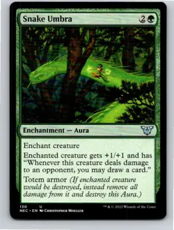 Magic the Gathering Snake Umbra Kamigawa: Neon Dynasty Commander MTG Free Ship! - Image 1