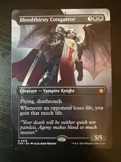 Bloodthirsty Conqueror (Borderless) Foundations Regular Lightly Played - Image 1